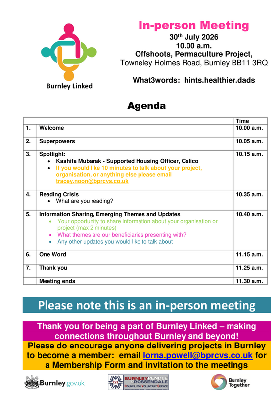 Burnley Linked Agenda May 2025