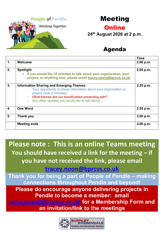 People of Pendle Agenda May 2025