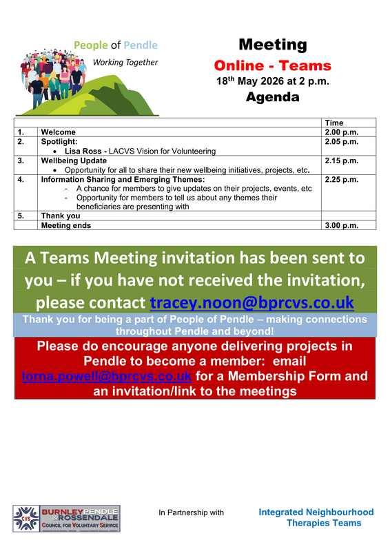People of Pendle Agenda May 2025